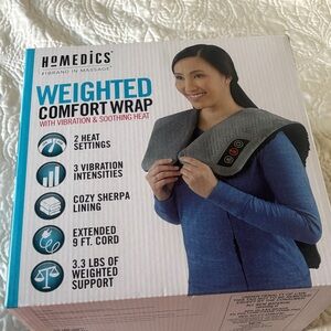 Homedics Charcoal Weighted Comfort Wrap with vibration and soothing heat